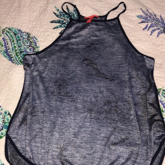 Navy Tye Dye Spaghetti Strap Cover up/ Shirt - Picture 2 of 4